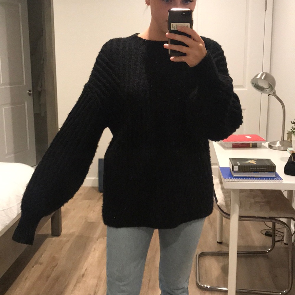 Topshop Black Knit Sweater